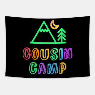 COUSIN CAMP Mountain Forest Best Camping Besties Ever Kids Tapestry