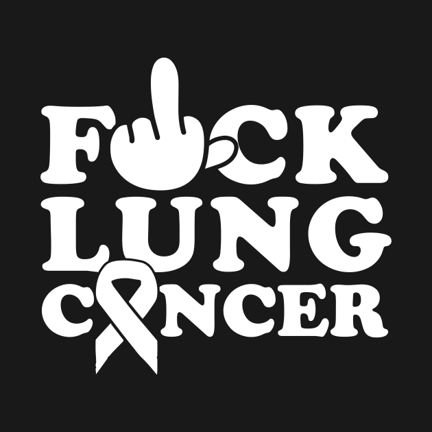 F*ck Lung Cancer White Ribbon Gift by thuylinh8