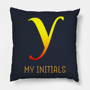 Letter Y Initials Unique Name T-Shirt Pillow