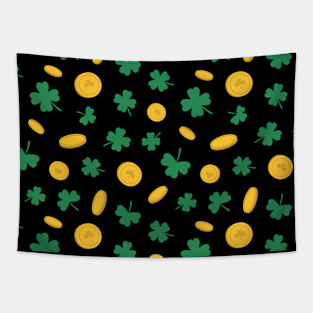 Clovers and Coins Tapestry