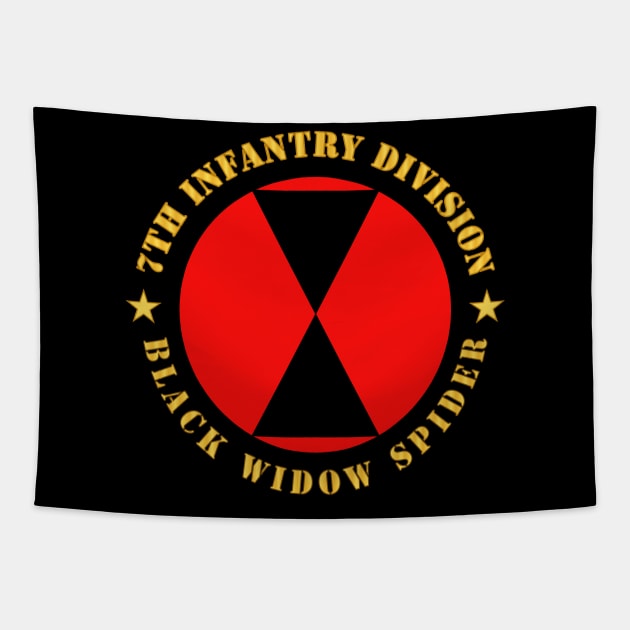 7th Infantry Division - Black Widow Spider Tapestry by twix123844