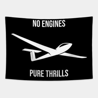 No Engines, Pure Thrills Glider Sailplane Biplane aerial floating soaring by ThesePrints891 No Engines, Pure Thrills Glider Sailplane Biplane aerial floating soaring Tapestry