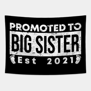 Vintage Promoted to Big Sister 2021 new Sister gift Big Sister Tapestry