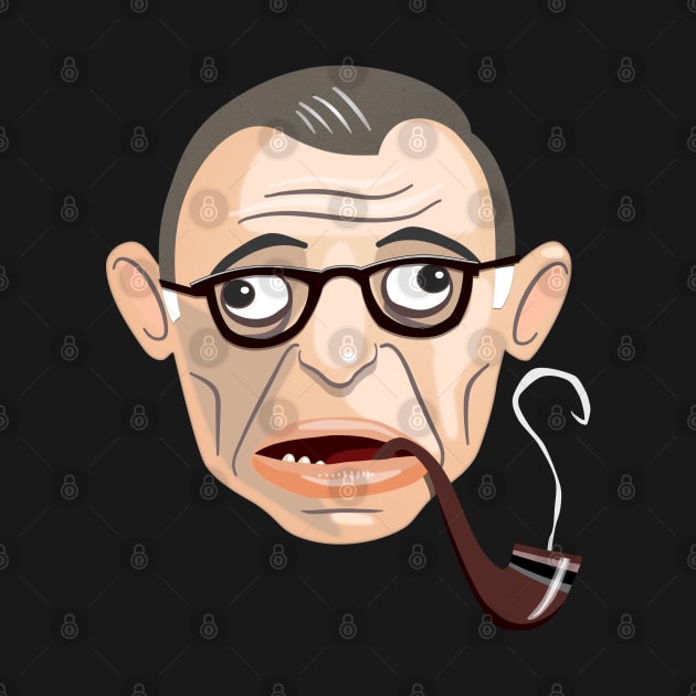 Jean Paul Sartre by juananguerrero