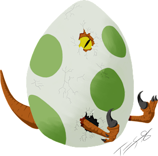 Hatching Raptor Egg Magnet