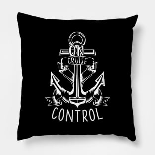 On Cruise Control Funny Summer Cruise Vacation Pillow