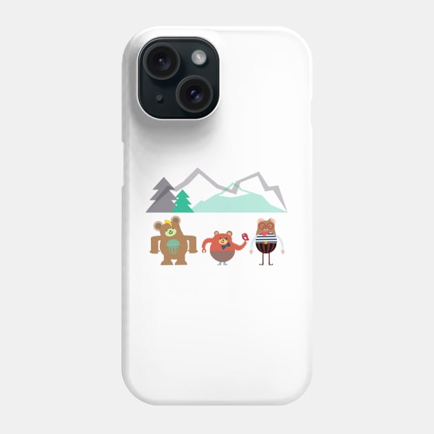 three little bears Phone Case by Beni-Shoga-Ink