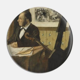 The Cellist Pilet by Edgar Degas Pin