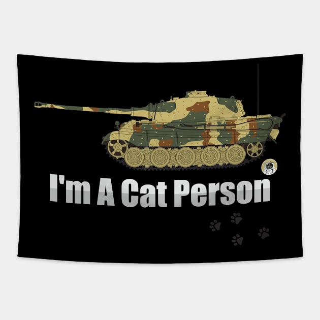 Im A Cat Person Colored Tiger 2 (Konigstiger) Tapestry by FAawRay