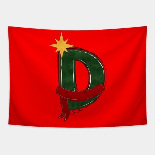 Letter D - Christmas Letter Tapestry