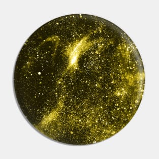 Illuminating yellow abstract galaxy Pin