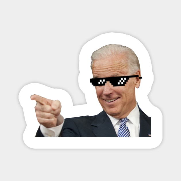 Joe Biden Finger gun - Deal with it - no background Magnet by tziggles