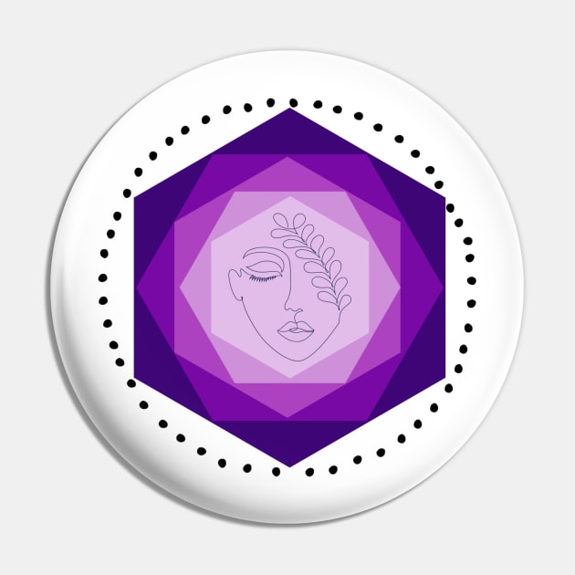 purple line face Pin by josielyn00