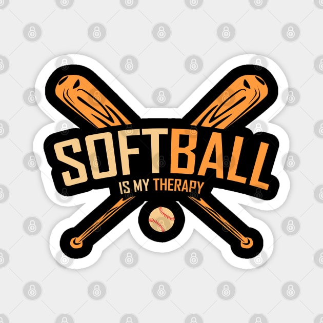 softball Magnet by Mandala Project