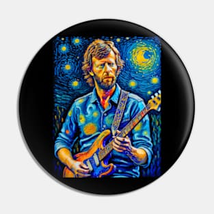 Eric Clapton in starry night Pin