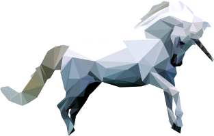 Low Poly Unicorn Magnet