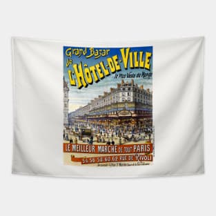 Grand Bazar de l'Hôtel de ville Vintage Poster 1892 Tapestry