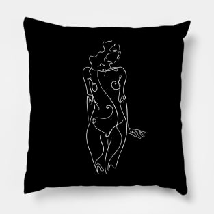 Serenity. Artistic nude Drawing, Woman Pillow