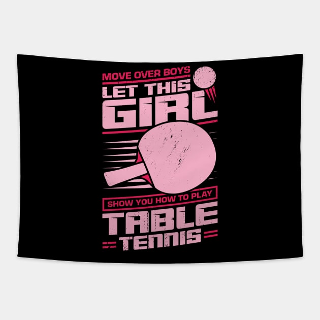 Table Tennis Girl Gift Tapestry by Dolde08