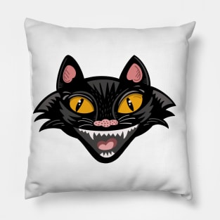 Vintage Halloween Cat Pillow