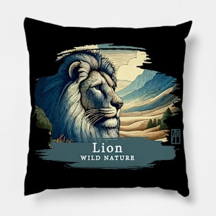 Lion - WILD NATURE - LION -3 Pillow