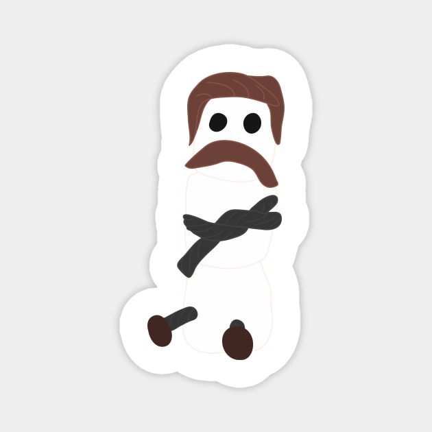 Marshmallow Candy Ron Swanson Magnet by bwoody730