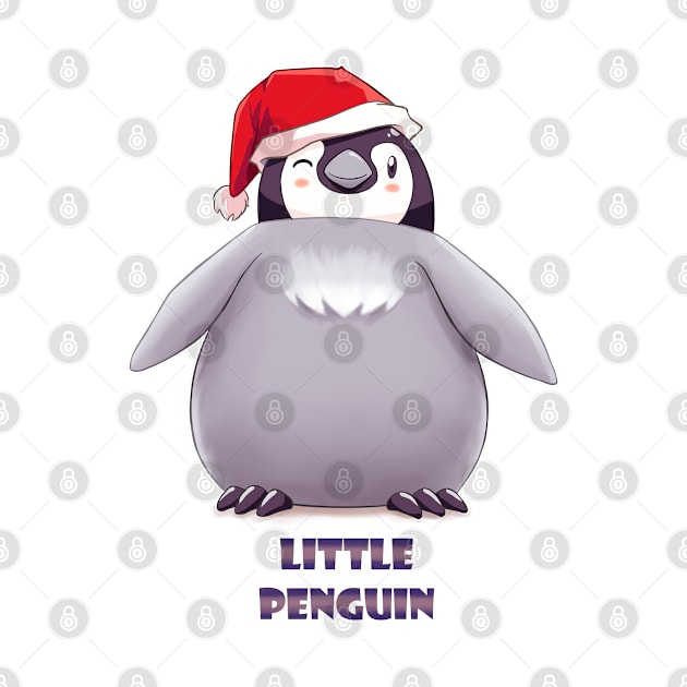 Santa Emperor Penguin Chick (Words) by EdgeKagami