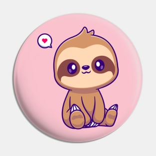 Cute Slot Sitting Cartoon Pin