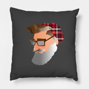 Hipster Santa Pillow