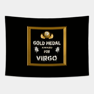 Virgo Birthday Gift Gold Medal Award Winner Tapestry