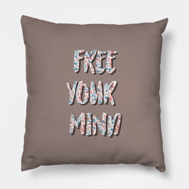 Free your mind Pillow by lowercasev