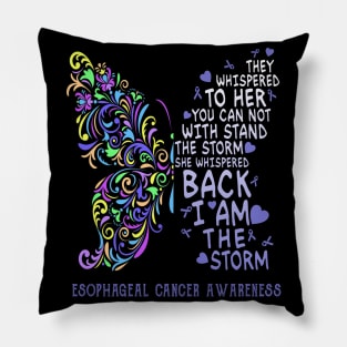 esophageal cancer butterfly i am the storm Pillow