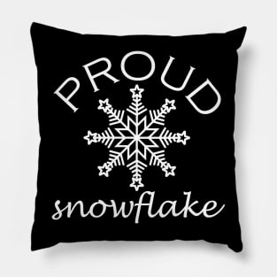 Proud Snowflake in White Pillow