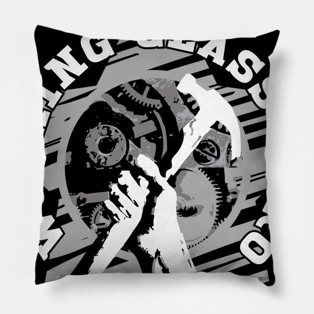 Working Class Hero Emblem Pillow by jazzworldquest