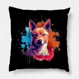 Watercolor dog Pillow