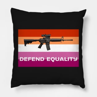 Defend Equality (Lesbian Flag)| First Amendment| Cool and Cute Stickers| T-Shirts Pillow