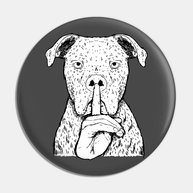 Silence Dog Pin by Sarina Safir