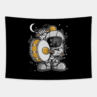 Astronaut Drummer Cosmos ATOM Coin To The Moon Crypto Token Cryptocurrency Blockchain Wallet Birthday Gift For Men Women Kids Tapestry