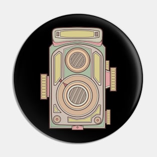 Light Vintage Camera Pin