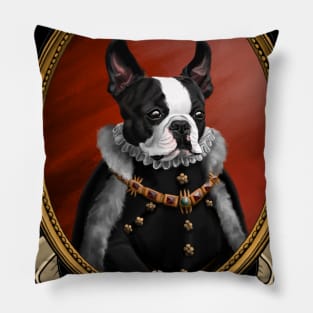 Renaissance Dog - Baron Percival Softpaw (A Boston Terrier) Pillow