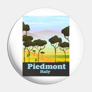 Piedmont Italy travel poster Pin