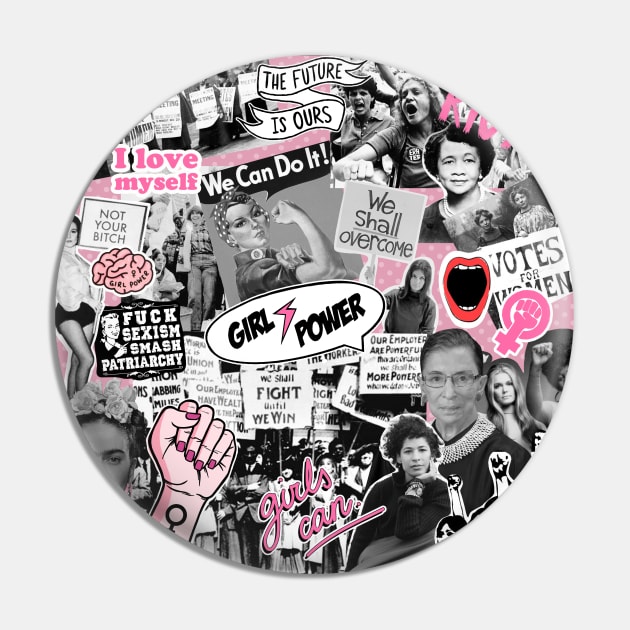 Feminism collage Pin by valentinahramov