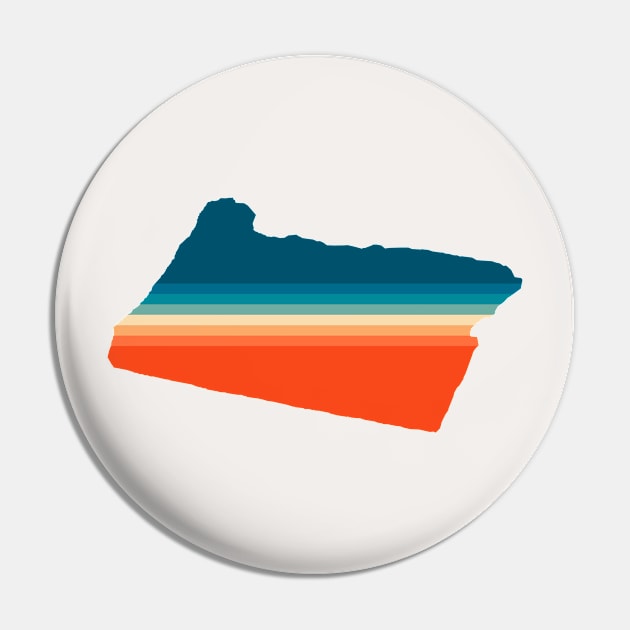 Oregon State Retro Map Pin by n23tees