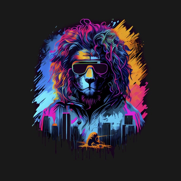 Lion colorful painting by HaMa-Cr0w