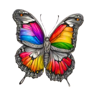 Multicolored butterfly T-Shirt