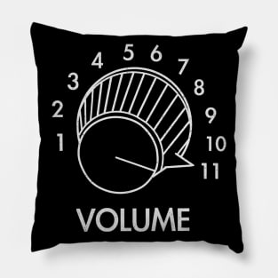 Guitar Volume Up To 11 Funny Musician Gift Music Rock (vintage distressed) Pillow