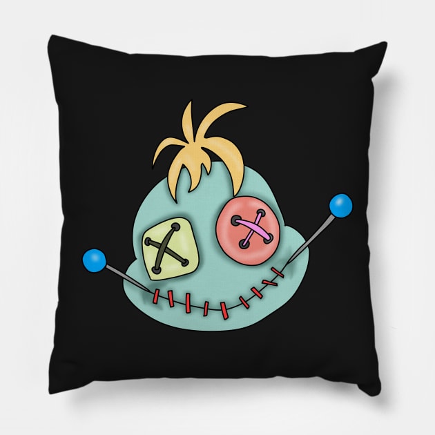 Voodoo Smile Pillow by Becky-Marie