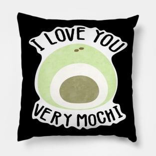 I love you very mochi (Green) Pillow