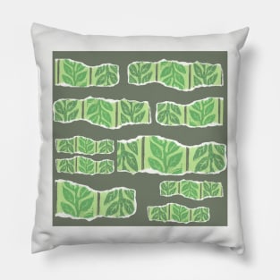 Green Plant Pattern Pillow