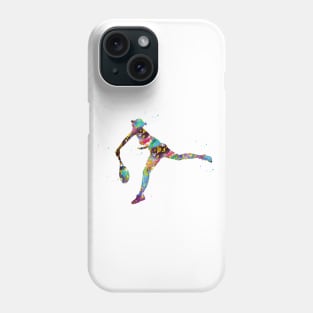 Girl playing Tennis Phone Case